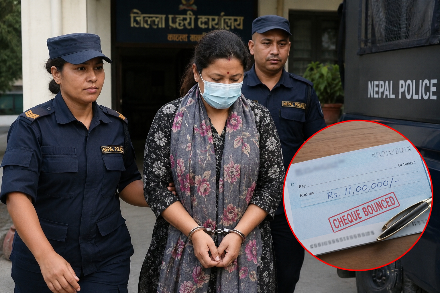 ११ लाखको चेक बाउन्स मुद्धामा पार्वती पक्राउ